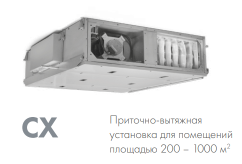 Приточно-вытяжная установка Neiva 2 CX-2000-E22,5-F5-OF-DZ-R